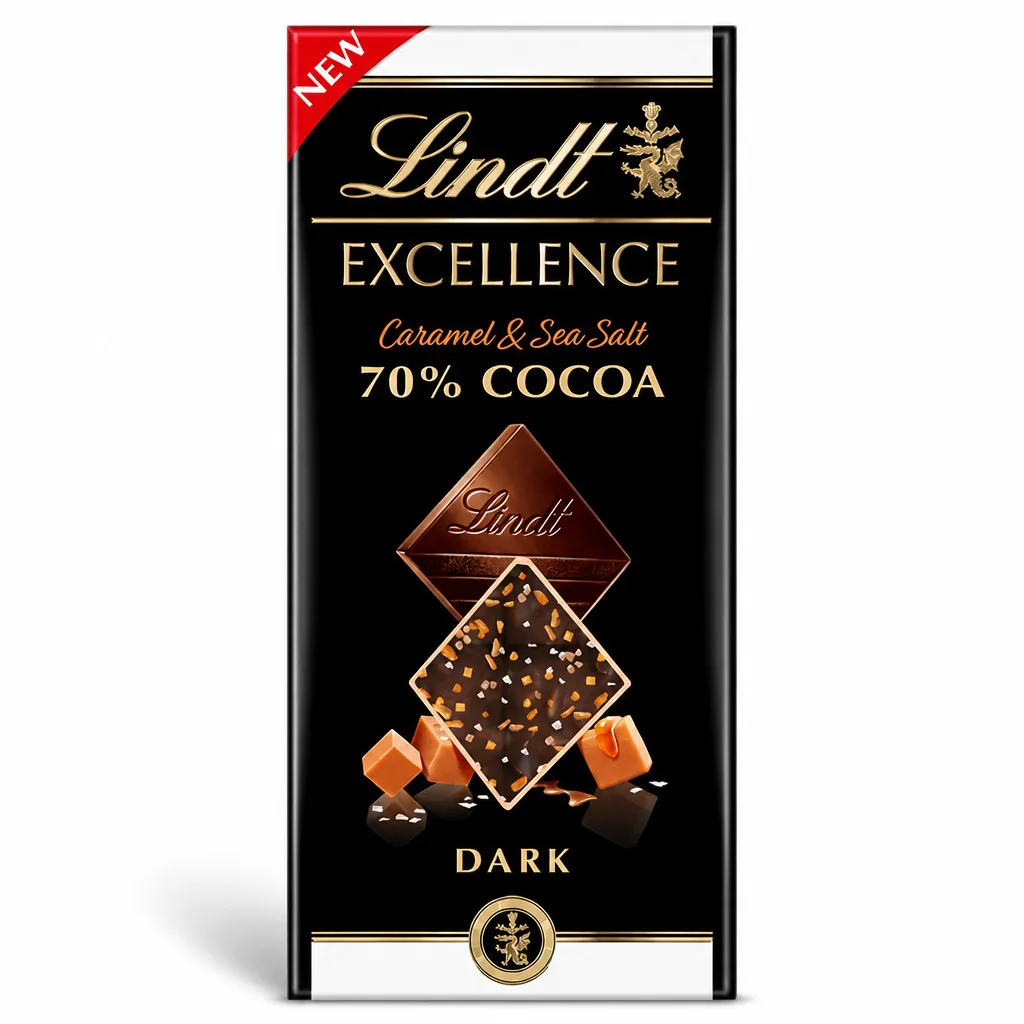 Lindt Excellence Caramel With Sea Salt Dark Chocolate 100g