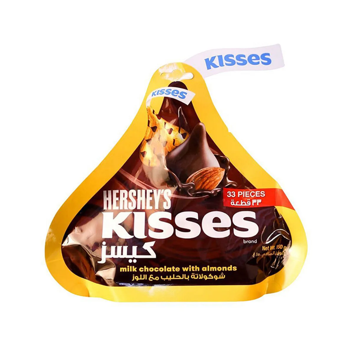 Hershey's Kisses Milk Chocolate with Almonds 150g
