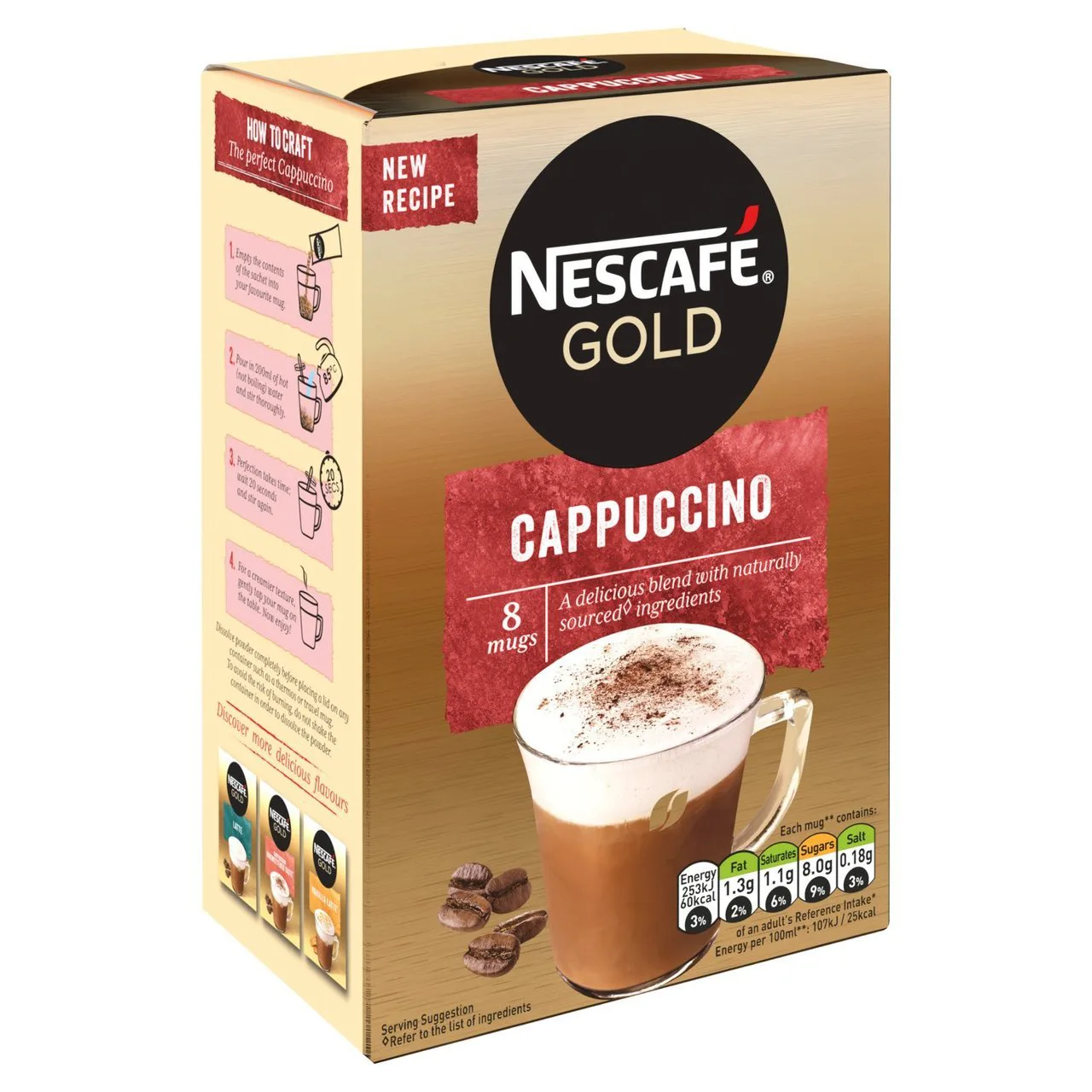 Nescafe Gold Cappuccino 8pcs Box 124G
