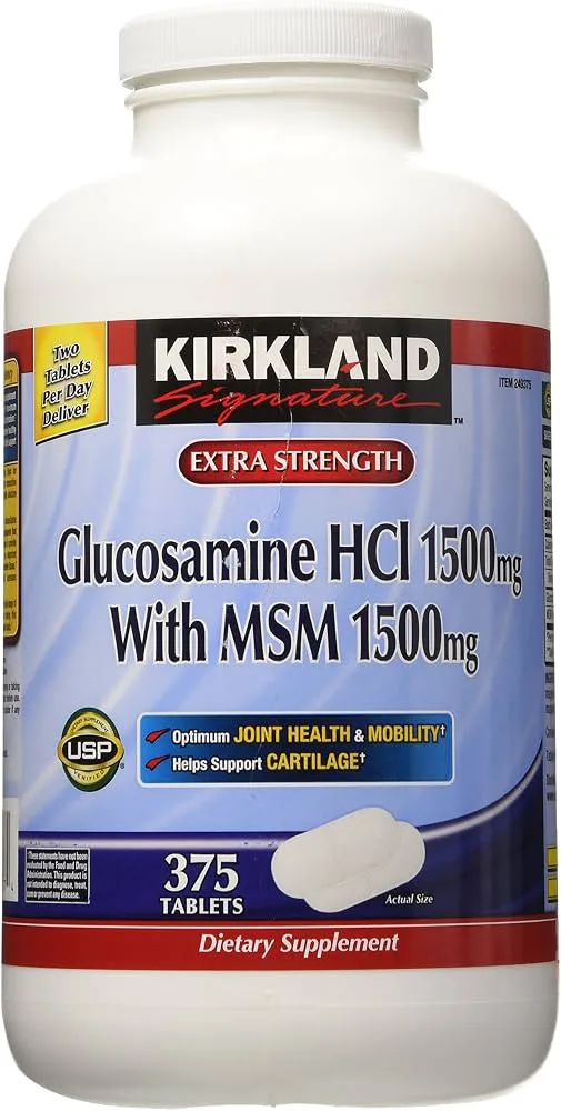Kirkland Signature Extra Strength Glucosamine HCI 1500mg With MSM 1500mg