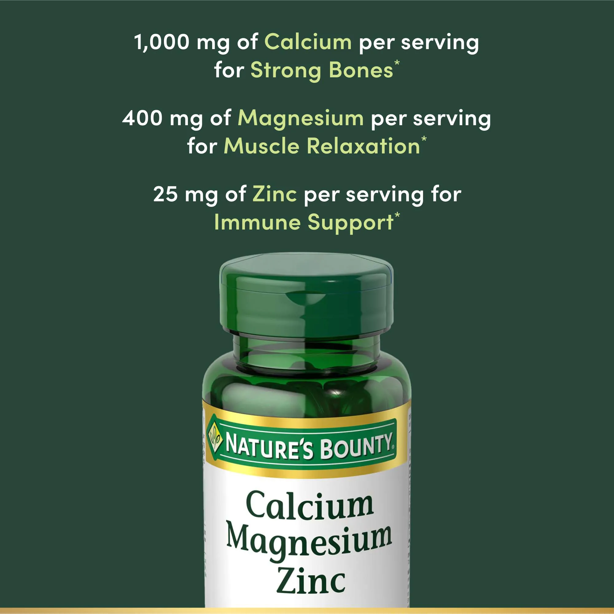 Nature’s Bounty Calcium Magnesium Zinc with Vitamin D3