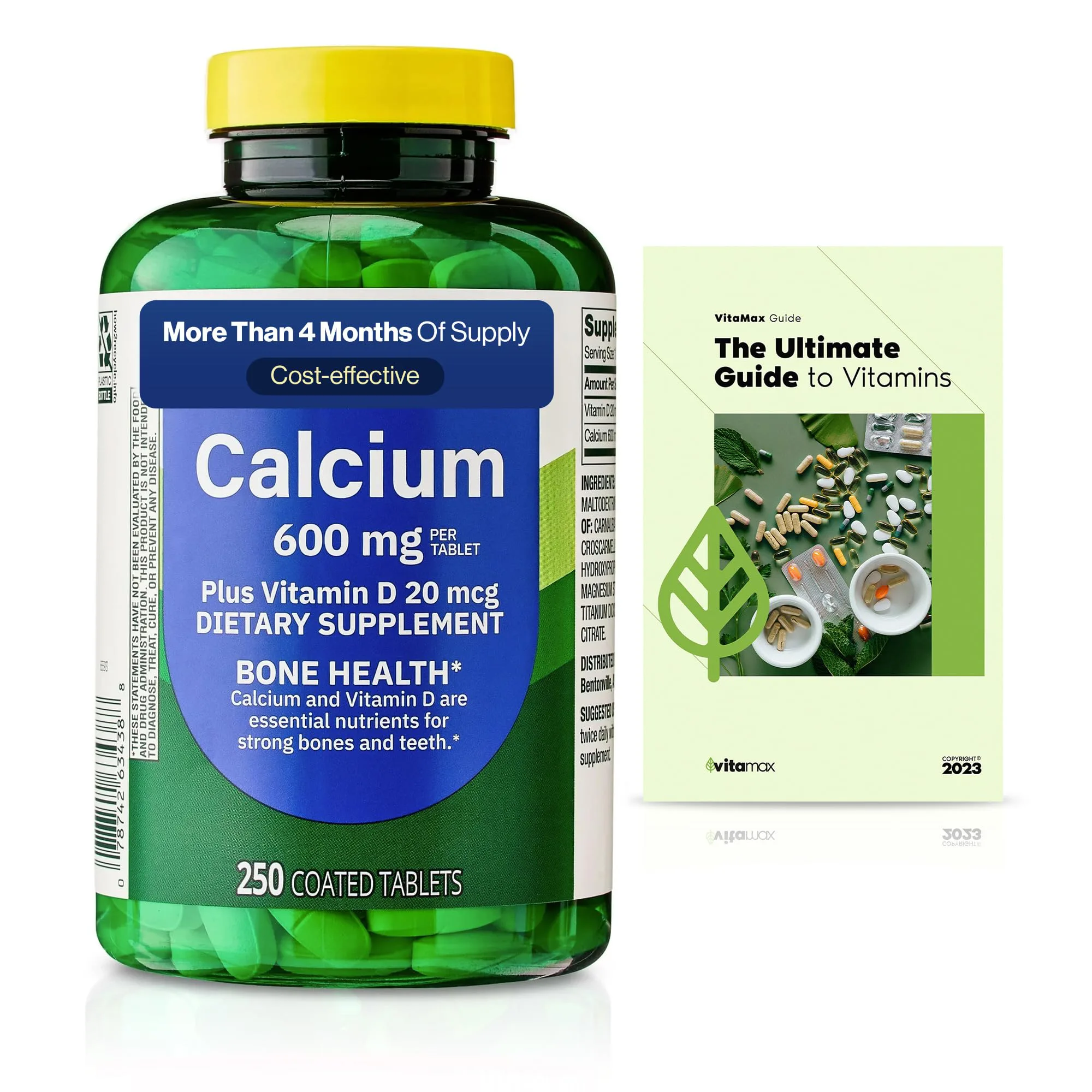 Spring Valley Calcium Plus Vitamin D3 20mcg 600mg
