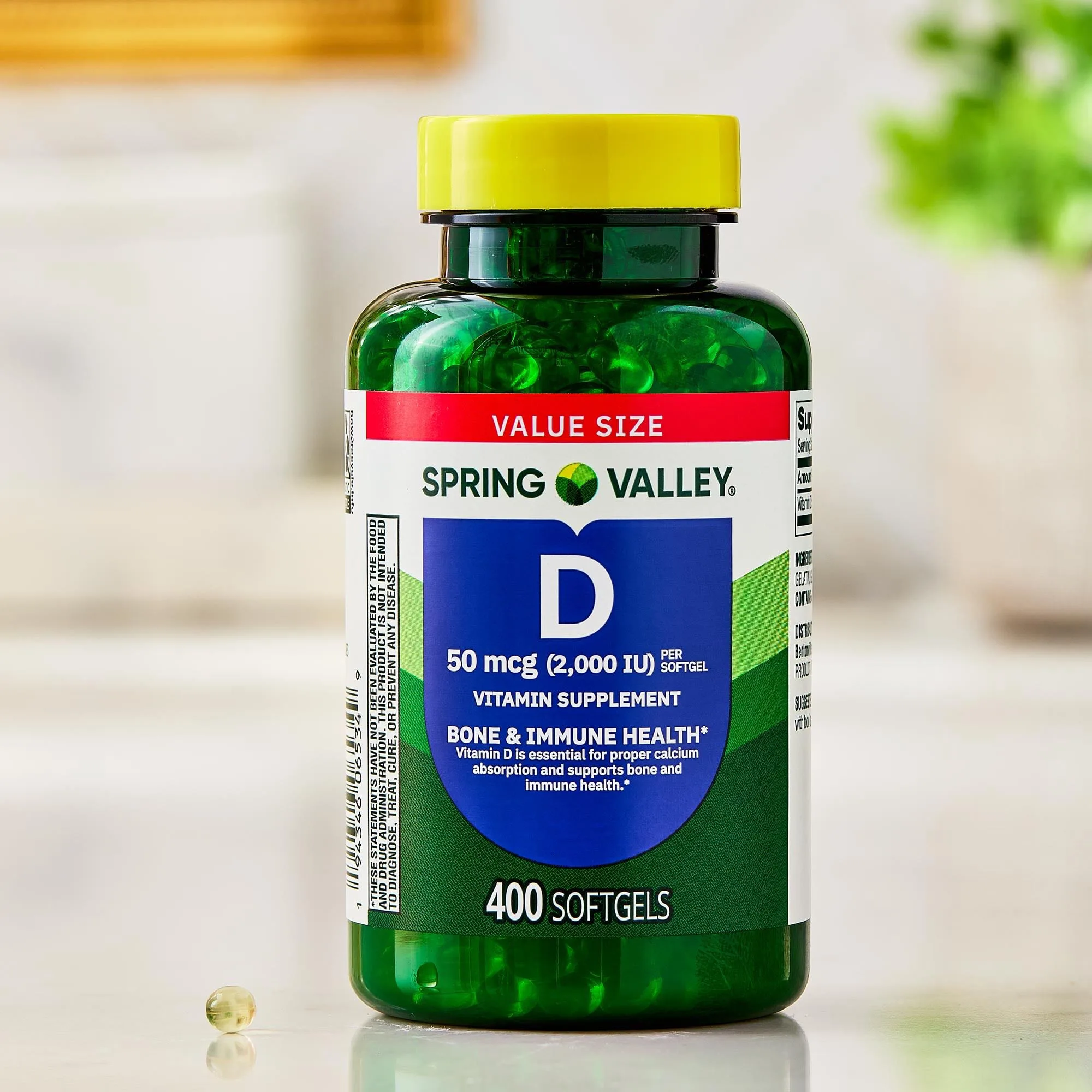 Spring Valley Vitamin D3 Supplement 50 mcg 2000 IU