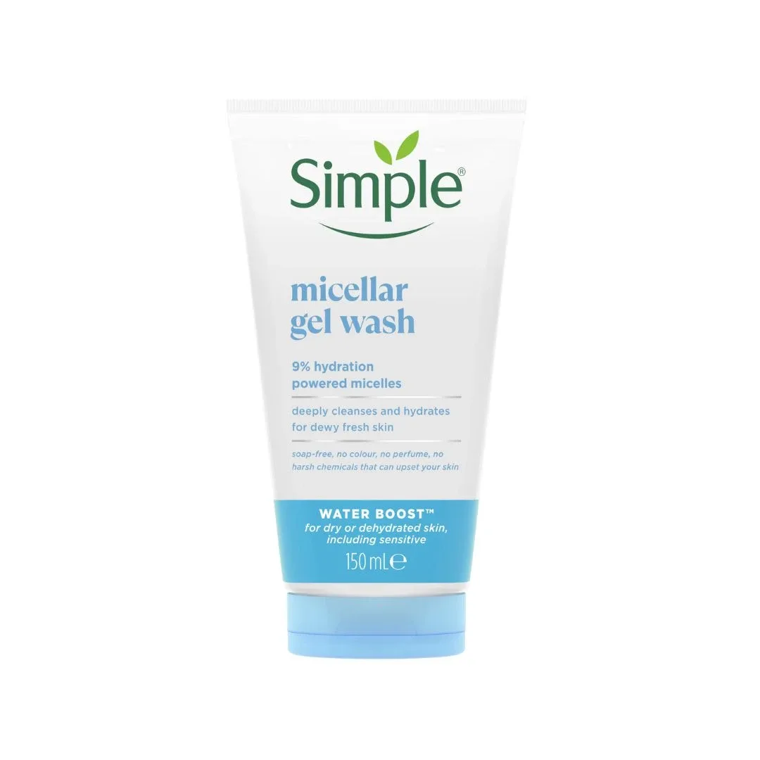 Simple Micellar Facial Gel Wash Water Boost 150ml | simple micellar gel wash