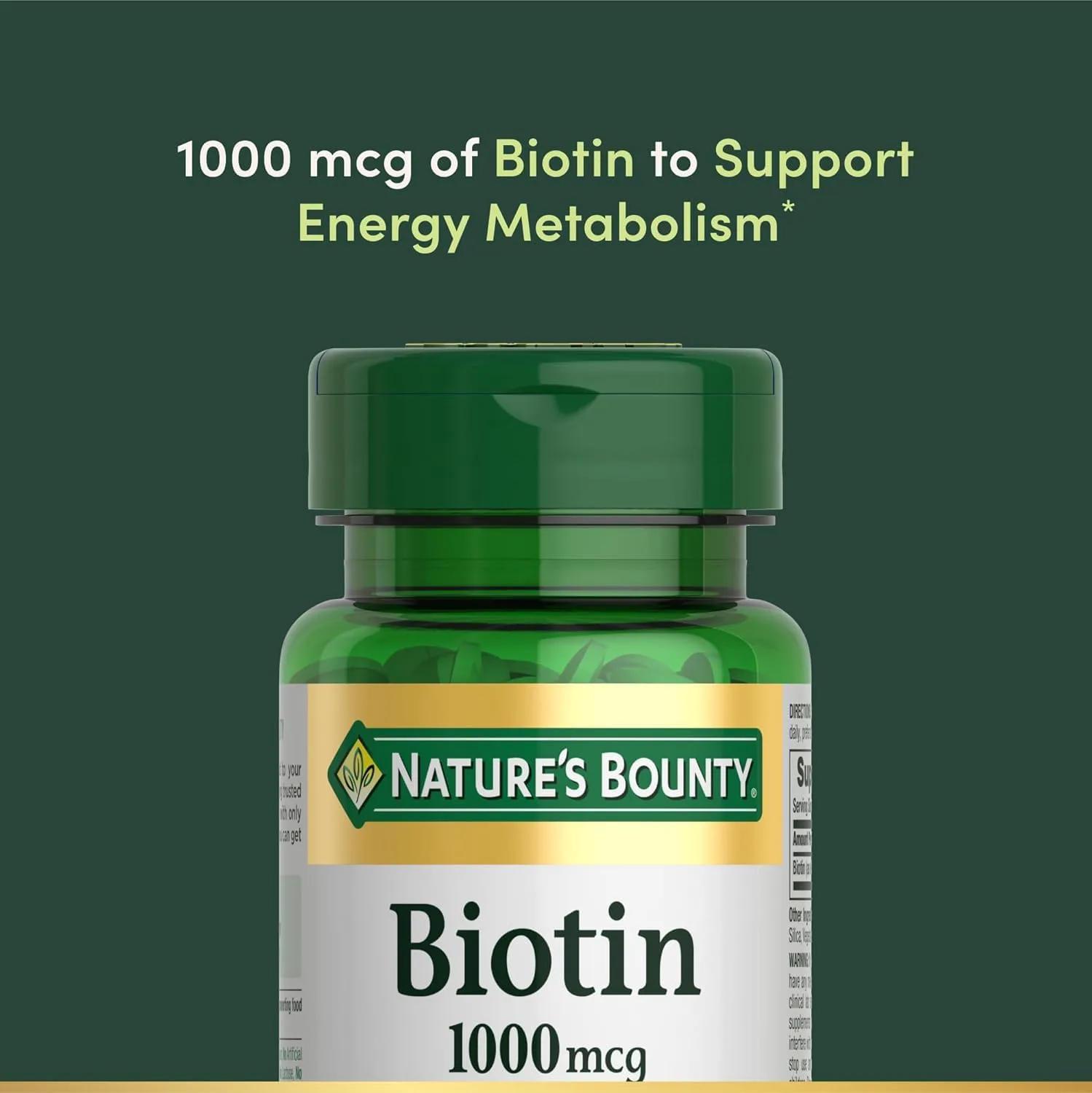 Nature’s Bounty Biotin 1000 mcg Tablets (100 Count)