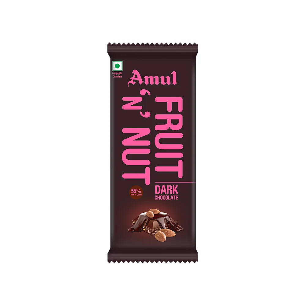 Amul Fruit N Nut Dark Chocolate 35g x 20 Pieces
