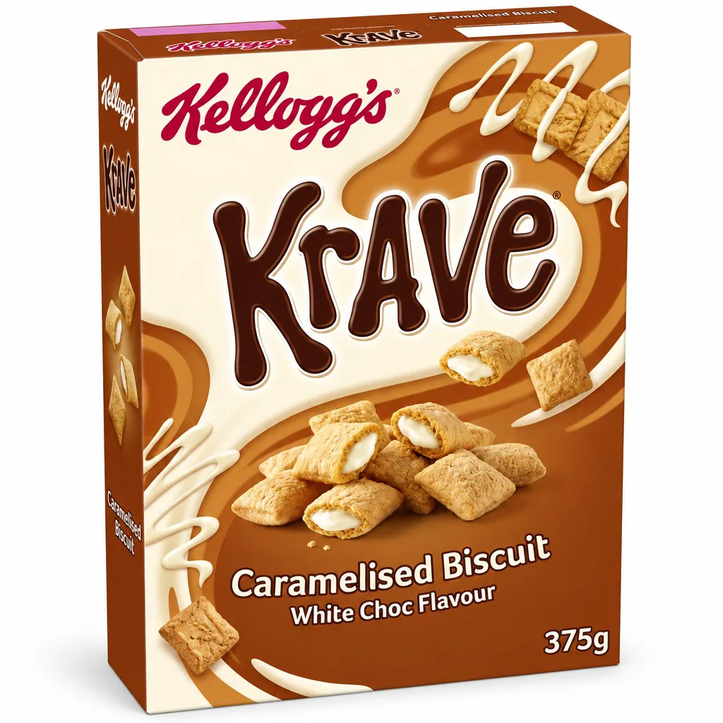 Kellogg's Krave Caramelised Biscuit White Choc Flavour