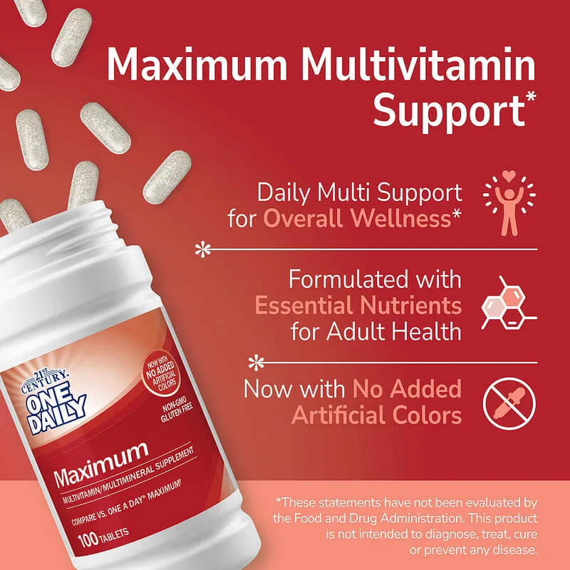21st Century One Daily Maximum 100 Tablets
