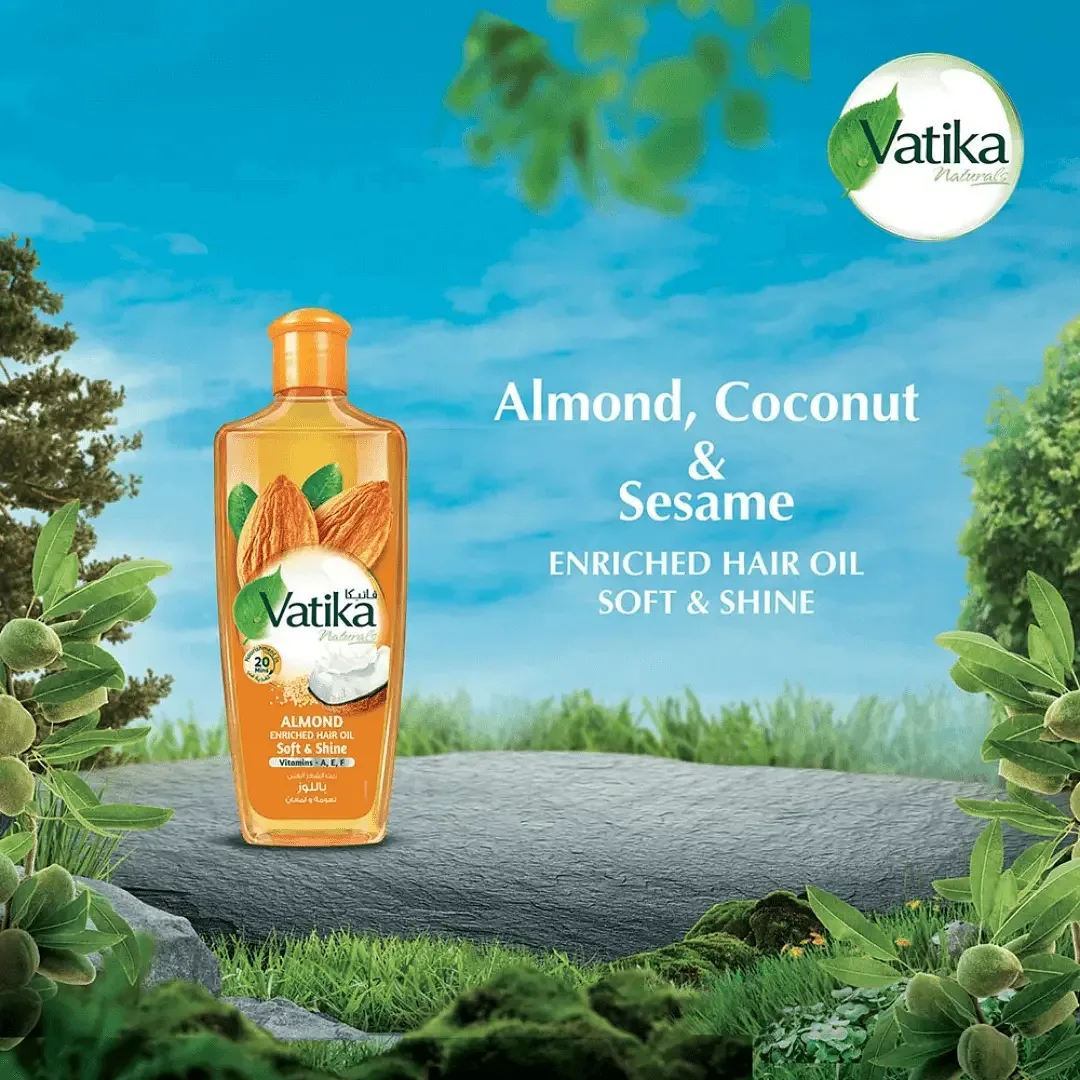 Vatika Almond Soft and Shine Enriched Hair Oil