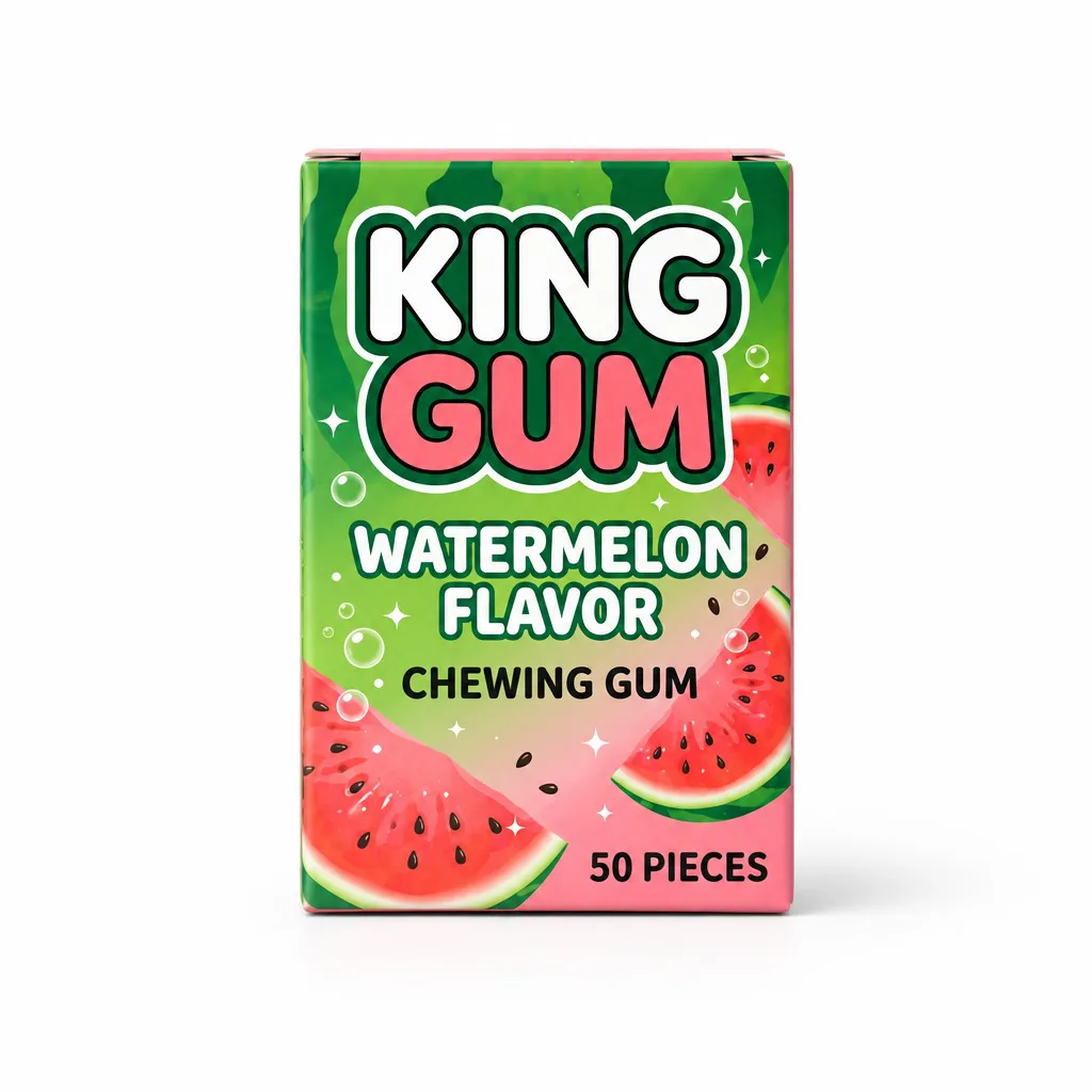King Gum Watermelon Flavor Chewing Gum 50 Pieces