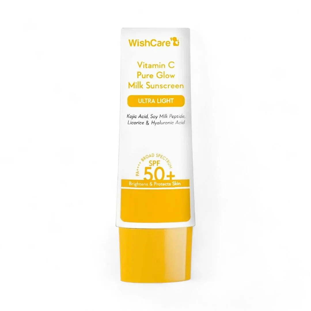 WishCare Vitamin C Pure Glow Milk Sunscreen SPF 50+ PA+++ 50g
