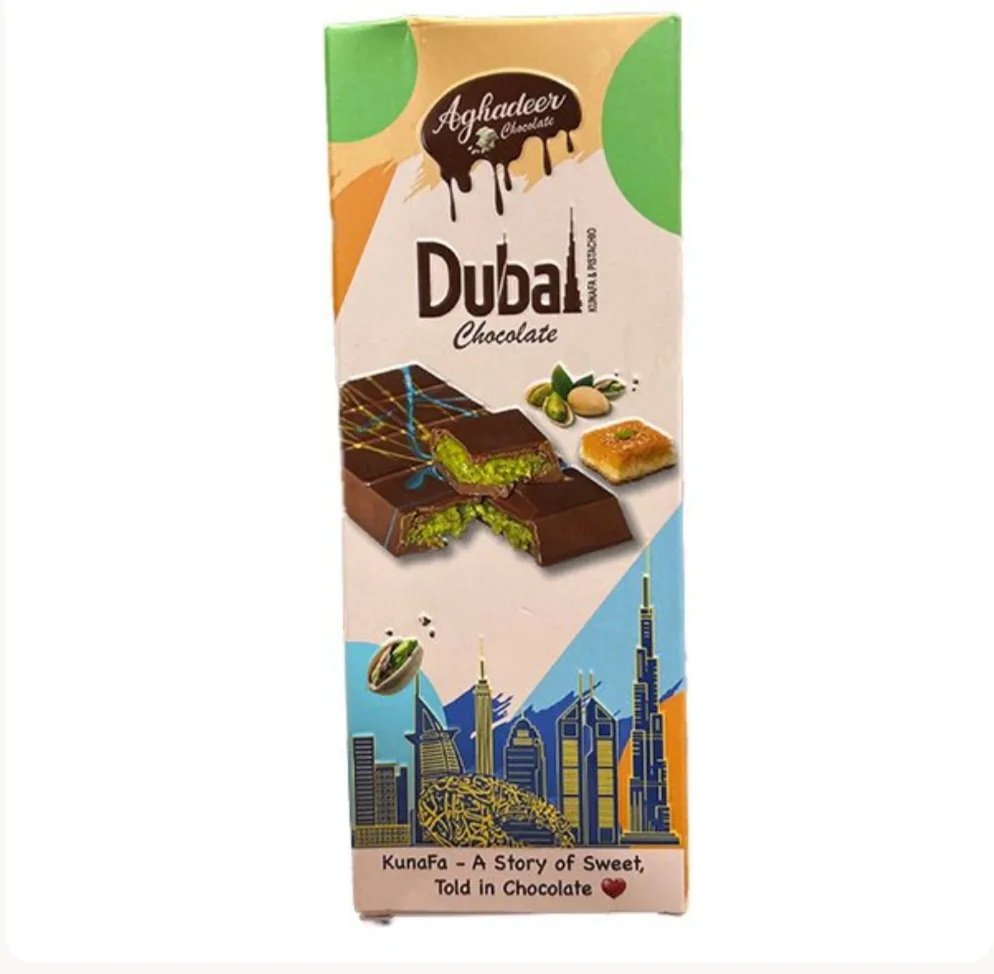 Aghadeer Dubai Kunafa Chocolate 100g
