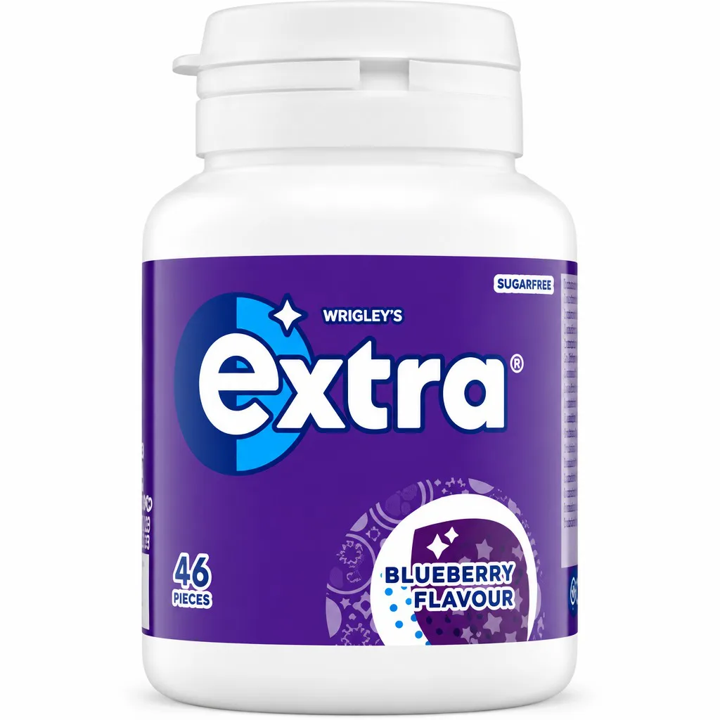 Extra Sugar Free Blueberry Flavour Chewing Gum 46 Pieces