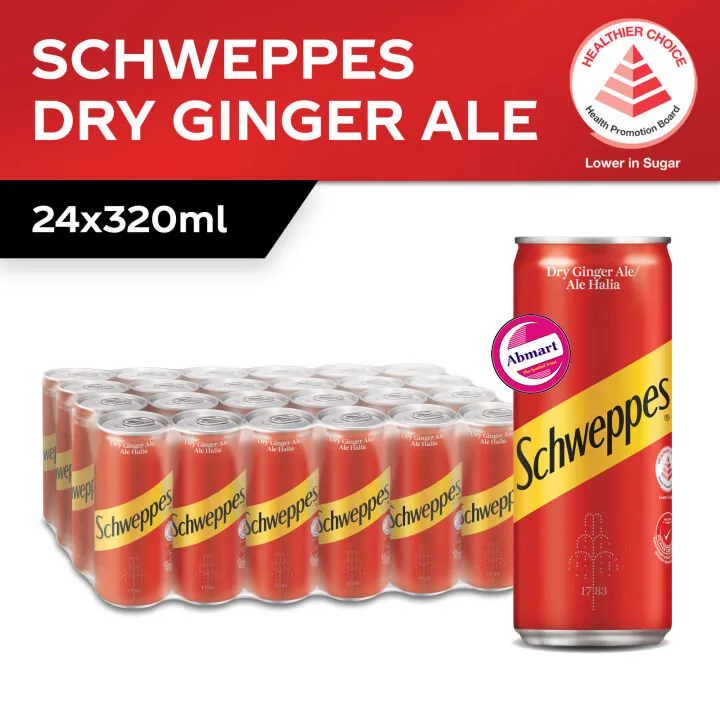 Schweppes Dry Ginger Ale 24 Pieces Full Case
