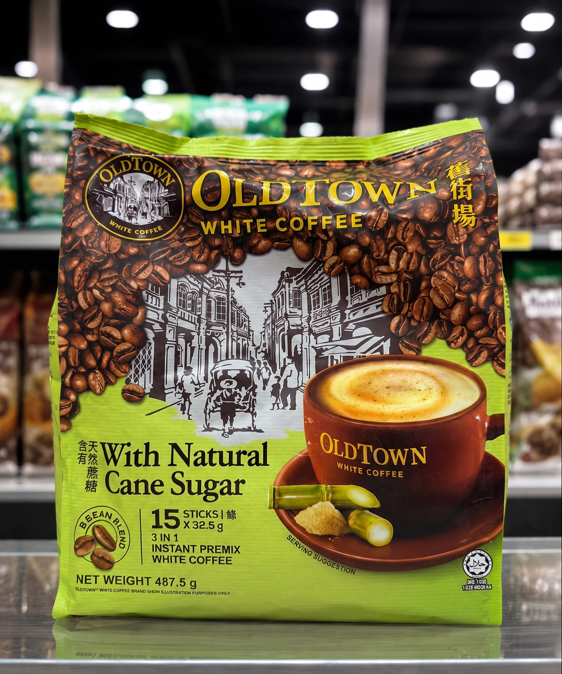 OldTown White Coffee with Natural Cane Sugar