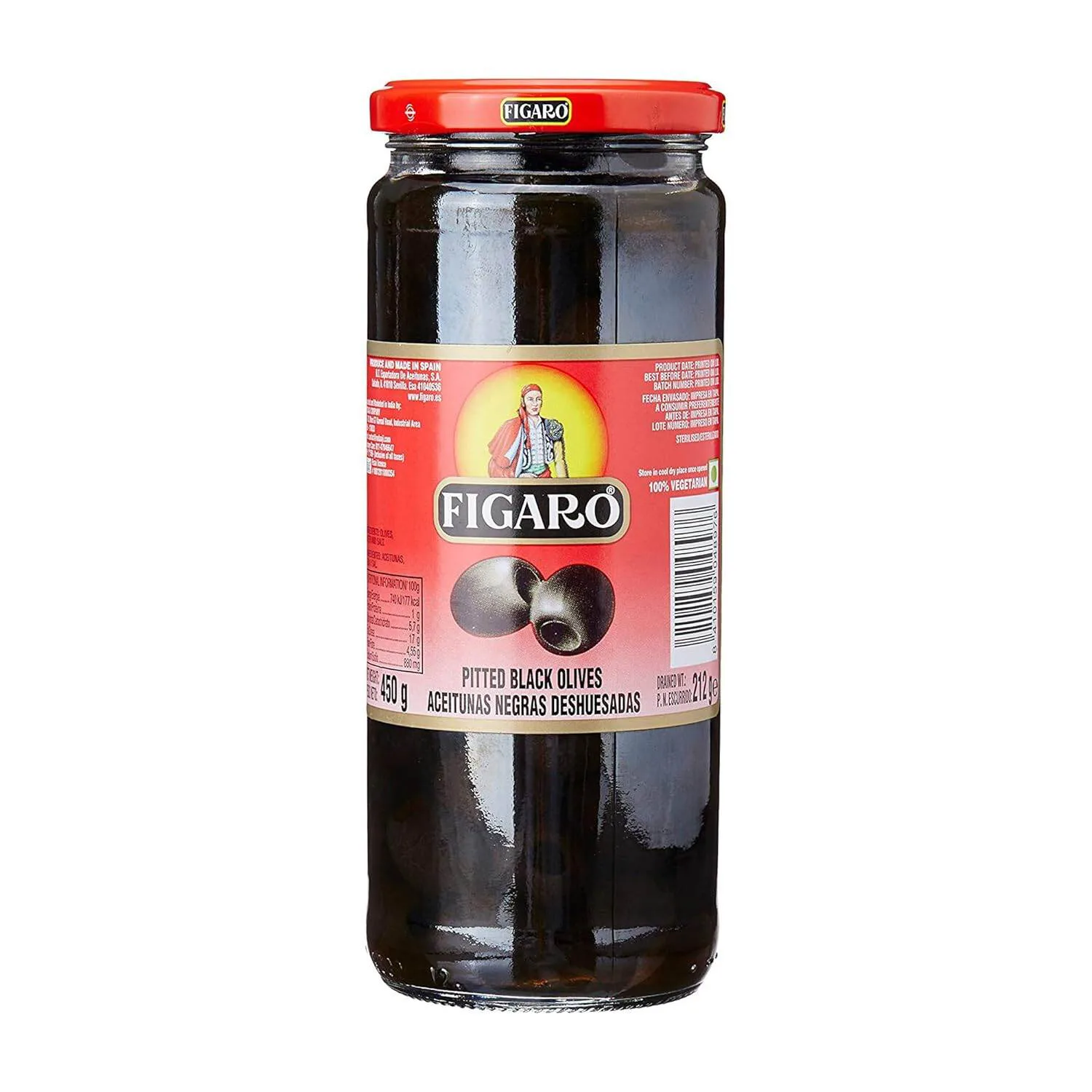 Figaro Pitted Black Olives 340g