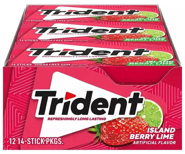 Trident Island Berry Lime Sugar Free Gum