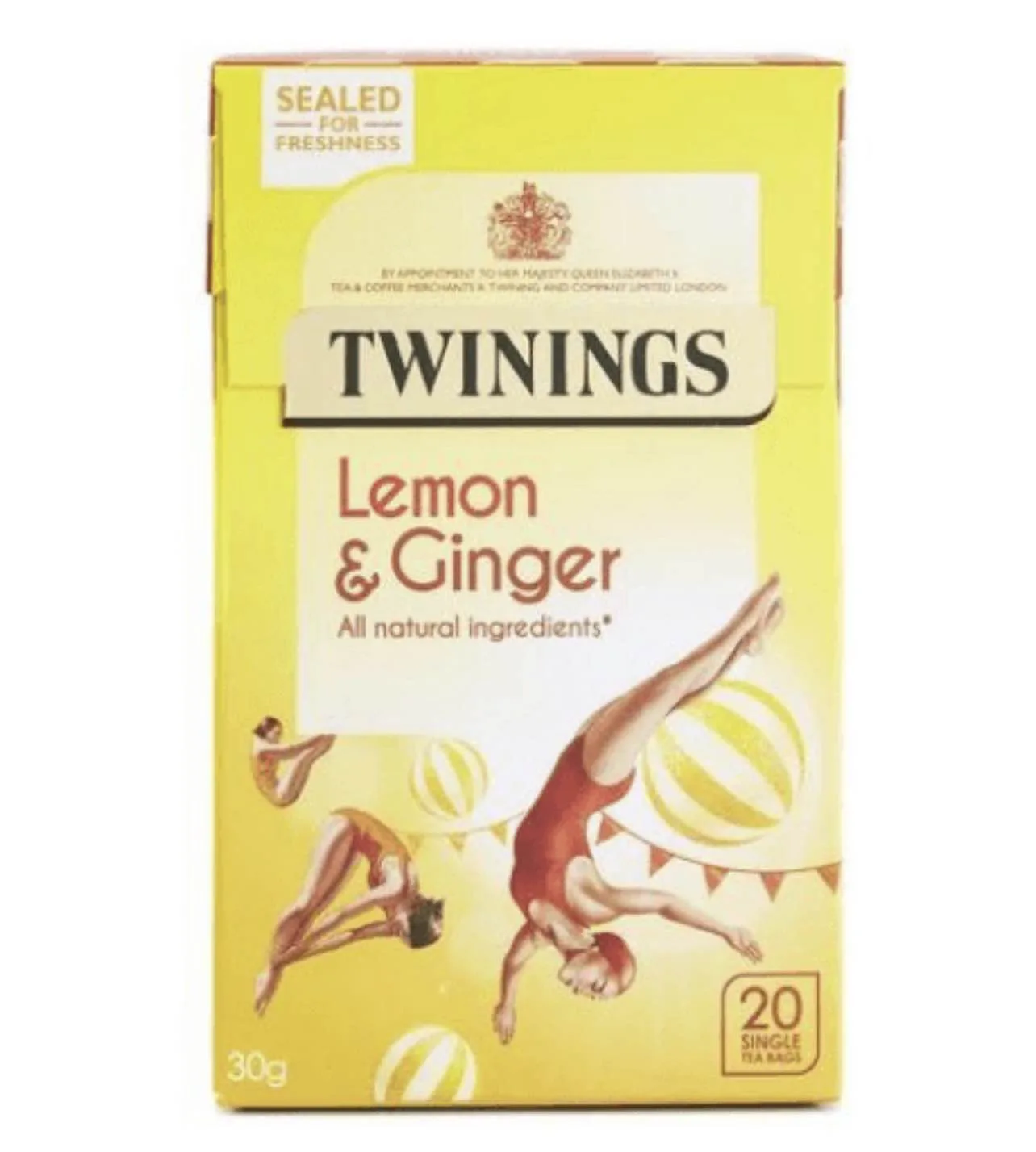 Twinings Lemon and Ginger 20 Single Tea Bags