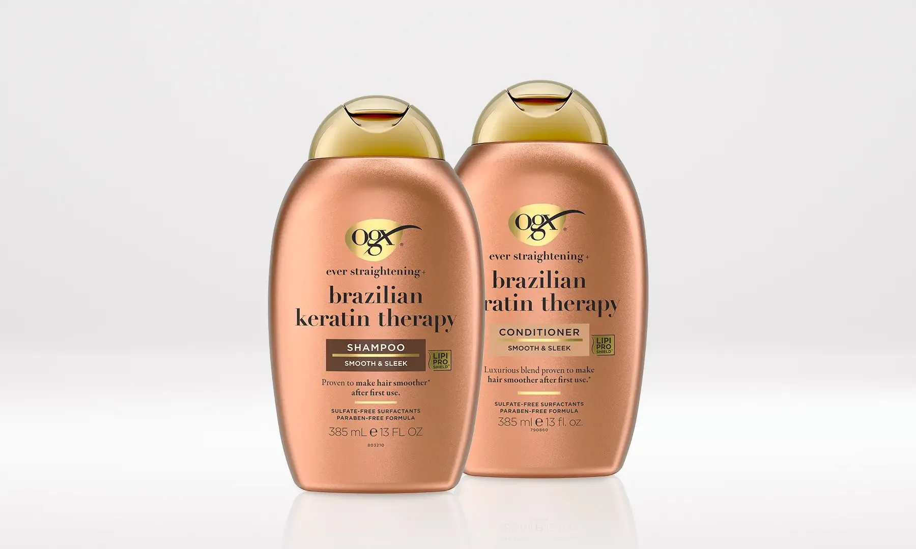 OGX Brazilian Keratin Therapy And Ever Strengthening Smoothing Shampoo With Cocoa Butter, Coconut Oil & Avocado Oil For Lustrous, Shiny Hair