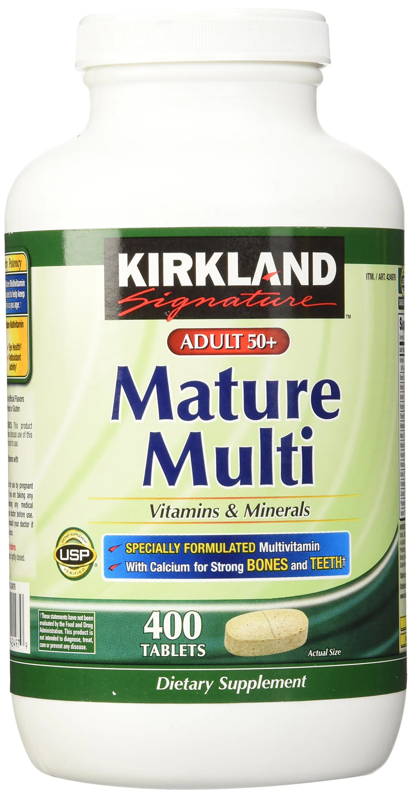 KIRKLAND Signature Adult 50 Plus Mature Multi Vitamins & Minerals