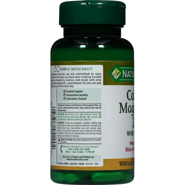 Nature’s Bounty Calcium Magnesium Zinc with Vitamin D3