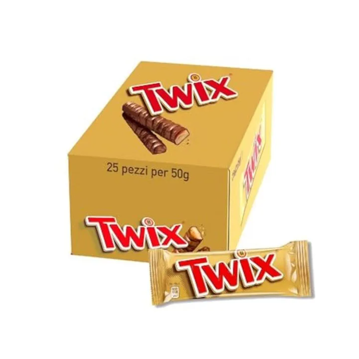 Twix Chocolate Bar 25pcs – Crunchy Caramel Milk Chocolate
