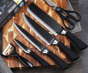 6pcs Kitchen Knife Set Stainless Steel