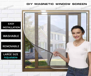 Mosquito Net for Window Screens Self-Adhesive Invisible DIY Magic Stickers, Net- Size-60x52 Inch Imported - Price in Bangladesh