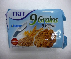 Iko Oat Crackers with 9 Grains 178gm for snacks and tea time