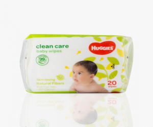 Huggies - Clean Care Baby Wet Wipes 3 x 20 Pcs