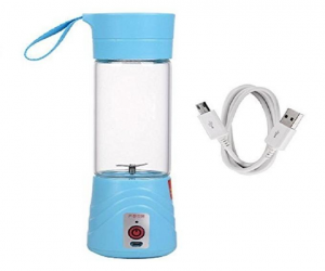 Portable Electric Mini Fruit Juicer - Blue