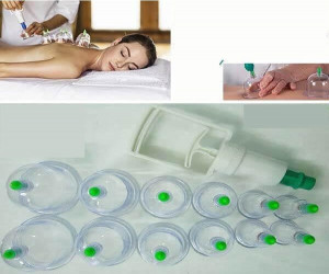 12pcs/set Chinese Health Care Medical Vacuum Body Cupping Therapy Cups Massage