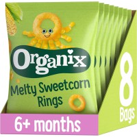 Organix Melty Sweetcorn Rings 6+ Months 25g