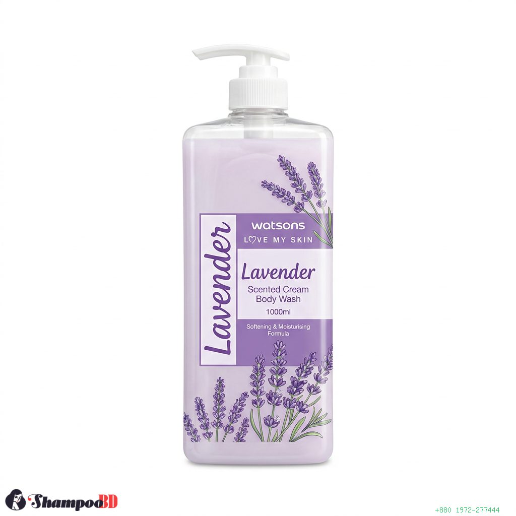 Watsons Lavender Gel Body Wash 1000ml - Nourish and Refresh Your Skin with Lavender-infused Cleansing Bliss