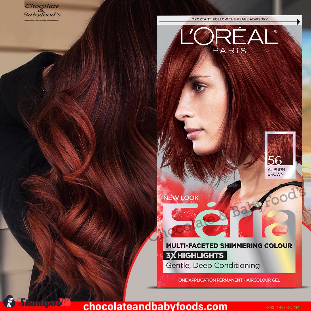 L'OREAL PARIS Feria Multi-Faceted Shimmering Colour Auburn Brown 56