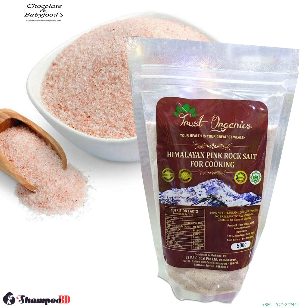 Trust Organics Himalayan Pink Rock Salt For Cooking 500G
