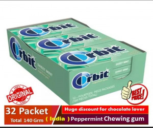 Orbit Chewing gum mint - India-1 box= 32Packet = 140gm