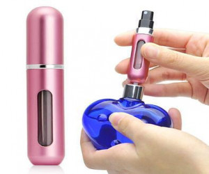 2PCS Mini 5ML Portable Spray Bottle Refillable Empty Perfume Atomizer Spray Bottles Travel Accessories Scent Pump Cosmetic Container