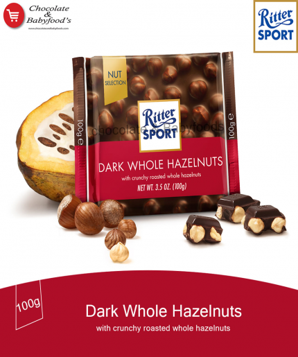 Ritter Sport Dark Whole Hazelnuts 100g