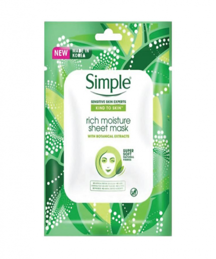 Simple Kind to Skin Rich Moisture Sheet Mask 23ml