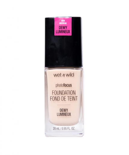 Wet N Wild Photo Focus Dewy Foundation - Soft Ivory 28ml | High-Quality Dewy Finish for Flawless, Moisturized Skin