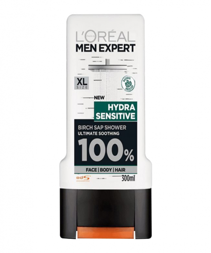 Loreal Men Expert Hydra Sensitive Shower Gel 300ml: Gentle Refreshment for Sensitive Skin