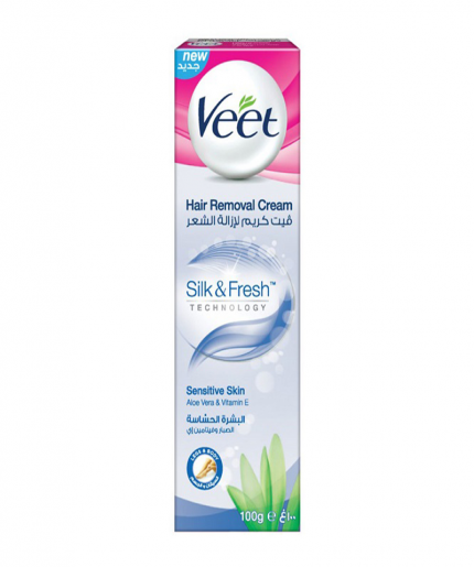Veet Hair Removal Cream Silk and Fresh for Sensitive Skin 100g
