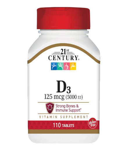 21st Century Maximum Strength D3-5000 IU Tablets 110 Count