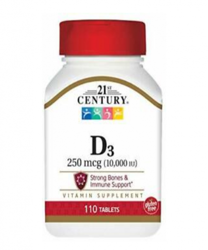 21st Century D3 250mcg (10000 Iu) 110 Tablets