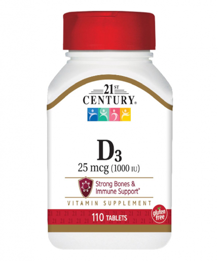 21st Century 25mcg (1000 IU) 100 Tablets