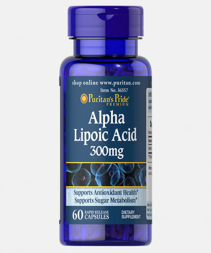 Puritan's Pride Alpha Lipoic Acid, Supports Antioxidant Health, 300mg, 60 Capsules