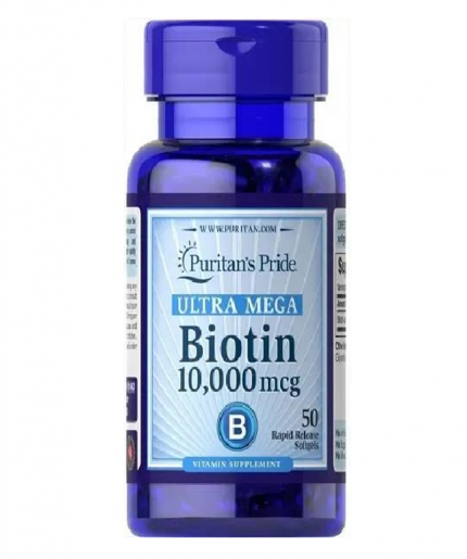 Puritans Pride Biotin 10000mcg 50 Softgels