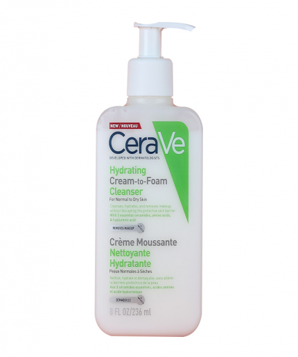CeraVe Hydrating Cream-To-Foam Cleanser For Normal To Dry Skin 236ml