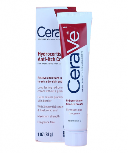 CeraVe Hydrocortisone Anti-Itch Cream 28g: Soothe Itchy Skin with CeraVe